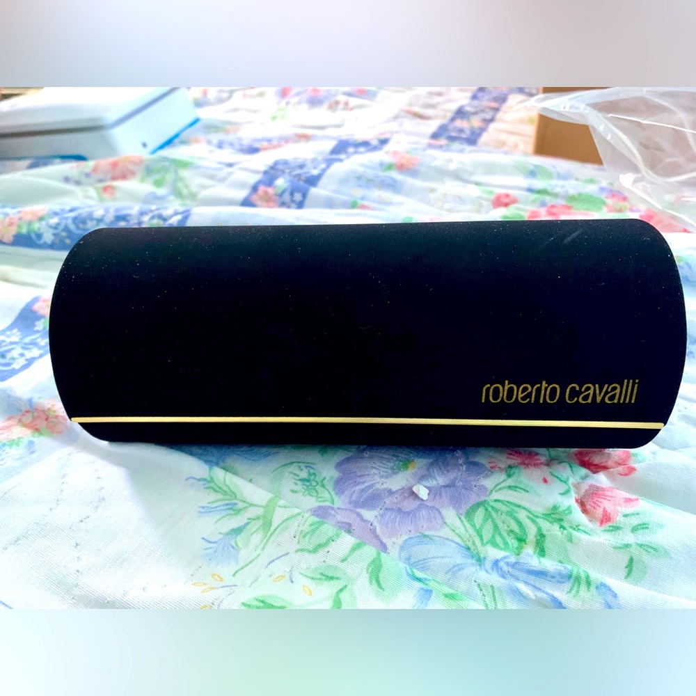 Roberto Cavalli Sunglasses/Eyeglasses case with cleaning cloth